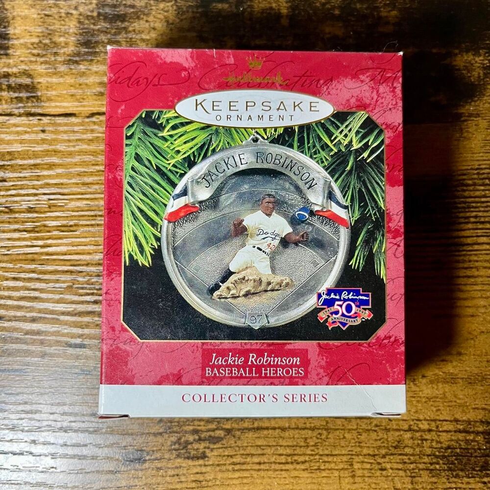 1997 Hallmark Keepsake Jackie Robinson Baseball Heroes #4 Dodgers Ornament